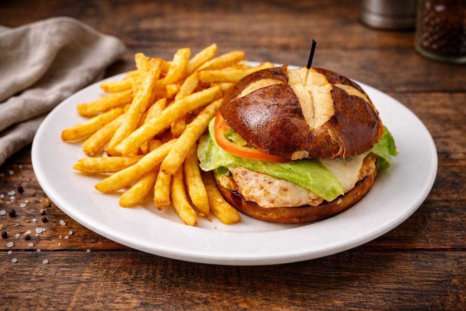 Fried Buffalo Chicken Sandwich with FF.