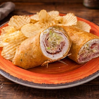 Turkey Club Wrap with Chips