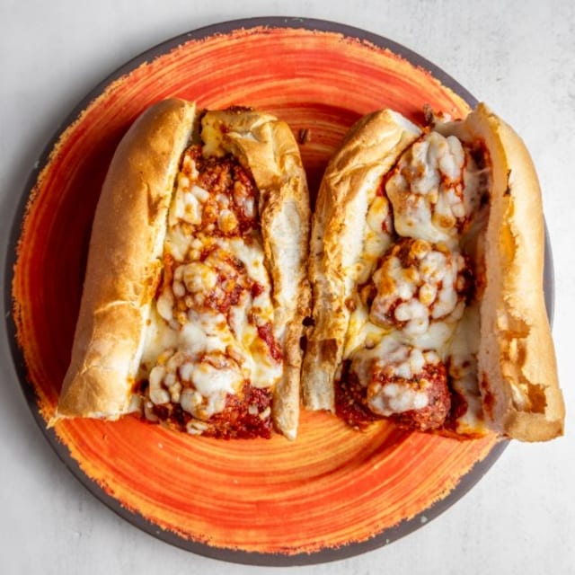 Meatball Parmesan Sub.